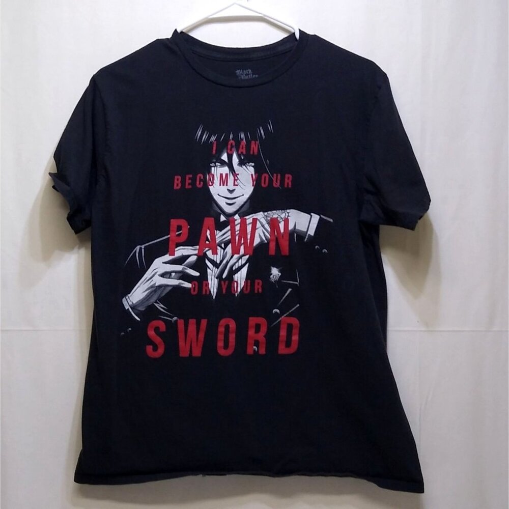 Black Butler "I Can Become Your Pawn Or Your Sword" Anime Graphic Large T-Shirt